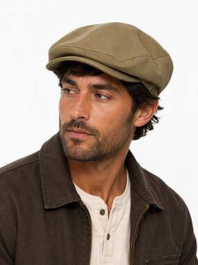 London Fog Vintage Newsboy Ivy Cap Tan Flat Hat